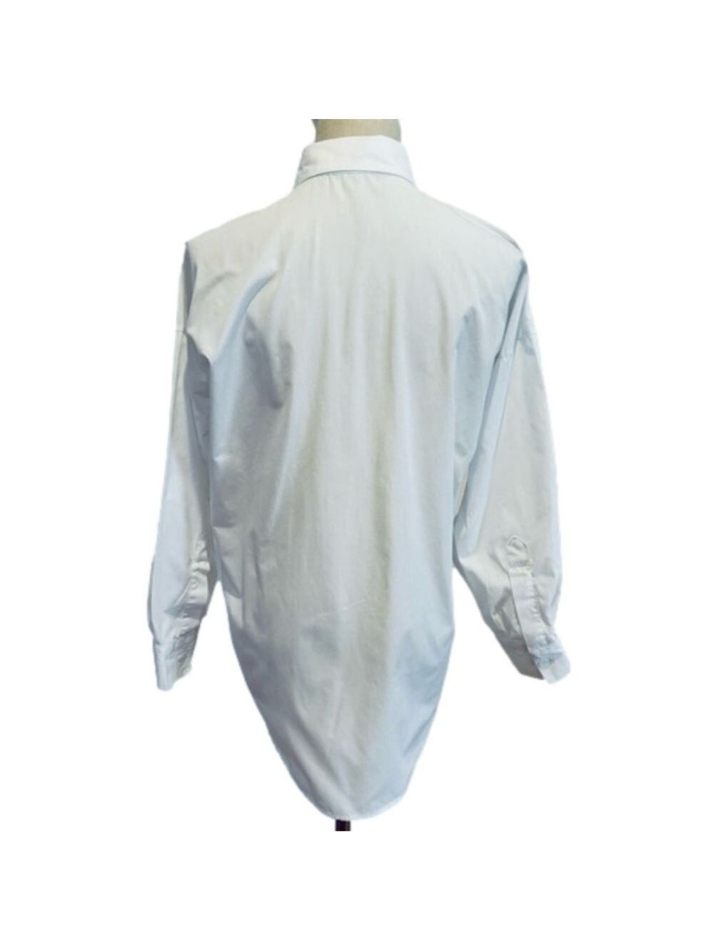 90s COTTON WHITE BLOUSE W COLORFUL SCOTTISH THEME APPLIQUES SHORT BISHOP SLEEVES - Picture 4 of 10
